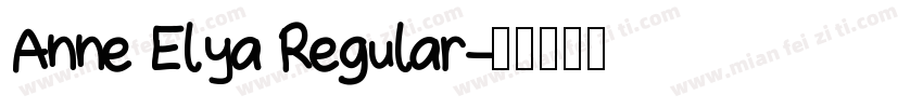 Anne Elya Regular字体转换
